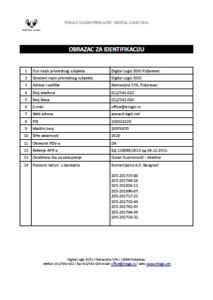 Obrazac za identifikaciju